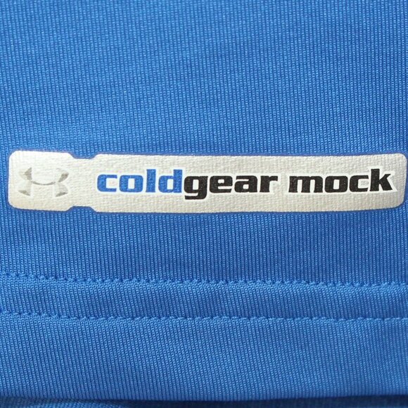 5 Under Armour Blue Shirt Men Size Large ColdGear Long Sleeve - Picture 4 of 4